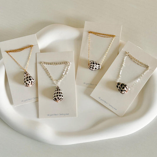 Your choice Indo pacific Hebrew cone shell 18” necklace 14k gold filled or Sterling silver